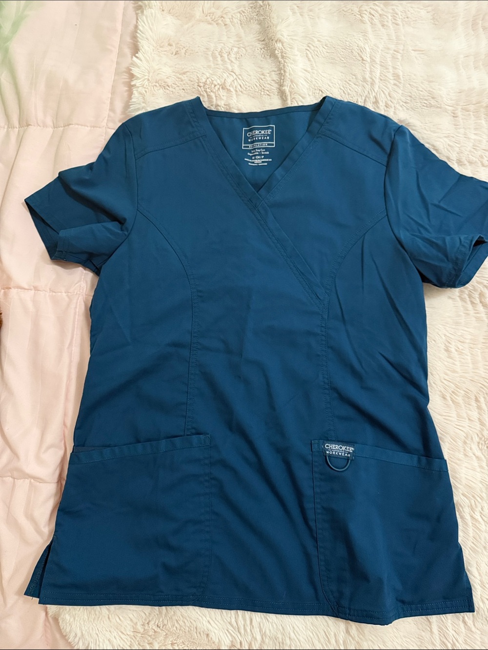 Cherokee Women's V-Neck Medical Tunic in Teal
